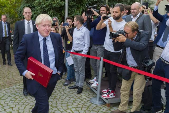 Boris Johnson met EU leaders in Luxembourg on Monday.