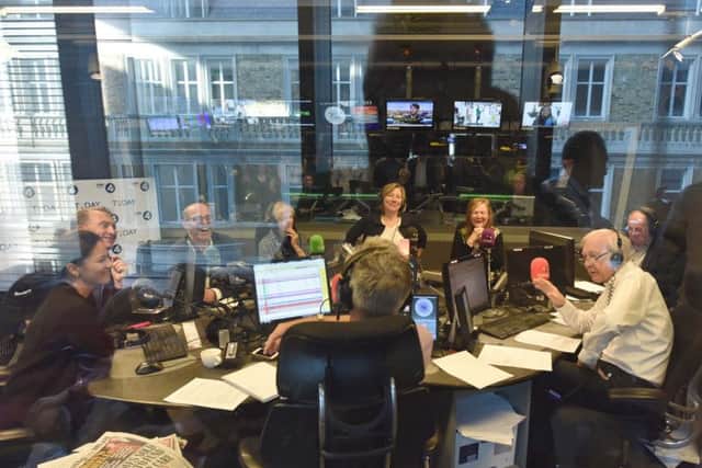 John Humphrys on his last morning on the Today programme. Picture: BBC
