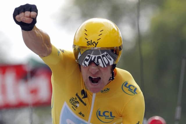 Bradley Wiggins: On his way to Tour de France glory in 2012.