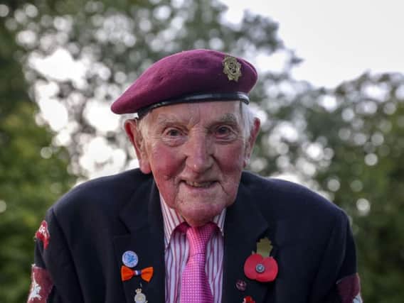 100-year-old veteran Raymond Whitwell, from Malton, North Yorkshire, outside the Airborne Museum in Arnhem Picture: Steve Parsons/PA Wire