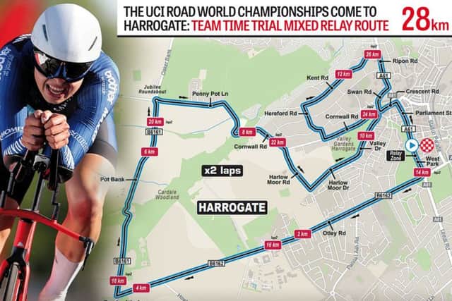 Time trial route for Sunday. Graphic: Graeme Bandeira