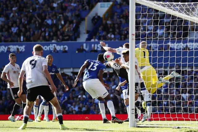 Own goal: From Everton's Yerry Mina.