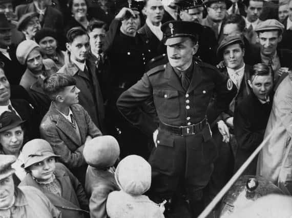 Oswald Mosley on Holbeck Moor in September 1936. Picture: YPN