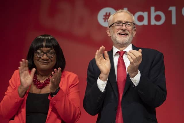 Diane Abbott, the Shadow Home Secretary, and Jeremy Corbyn at the Labour conference.