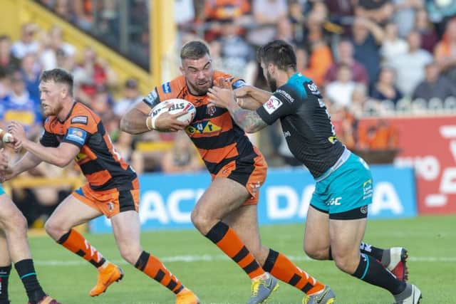 INJURY CONCERN: Castleford Tigers' Mike McMeeken. 
Picture: Bruce Rollinson