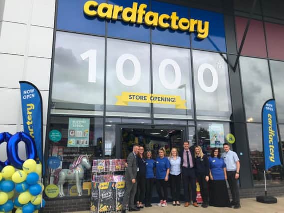 The Card Factory recently celebrated its 1,000th store opening.