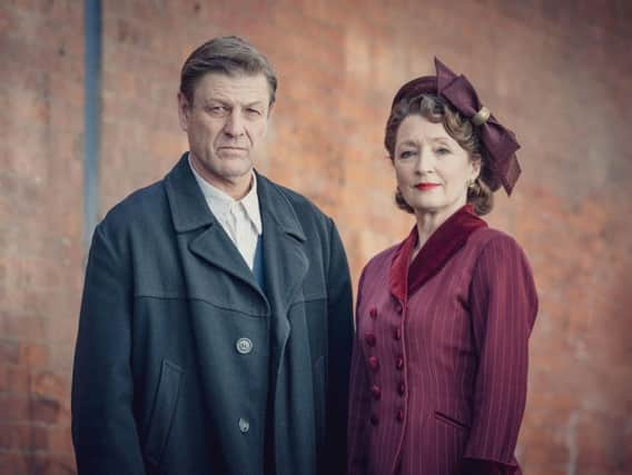 Sean Bean plays pacifist Douglas Bennett in the Second World War drama series World On Fire; seen here with Lesley Manville. (BBC)