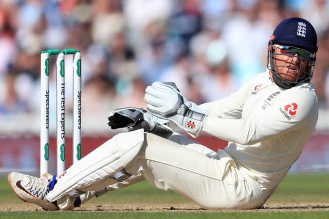 England's Jonny Bairstow was often behind the stumps when Jofra Archer was sending fast balls down (Picture: PA)