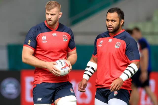 England's George Kruiss and Billy Vunipola. Picture: Adam Davy/PA