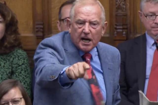Huddersfield MP Barry Sheerman launches a furious attack on Attorney General Geoffrey Cox. Photo: House of Commons