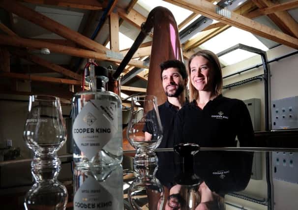 Chris Jaume and Abbie Neilson of Cooper King Distillery .Picture by Simon Hulme