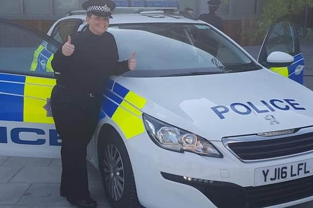 PC Samantha Woods, an officer with West Yorkshire Police, had her final round of radiotherapy on Monday and has been told she is officially cancer free after being diagnosed with the disease back in June this year.