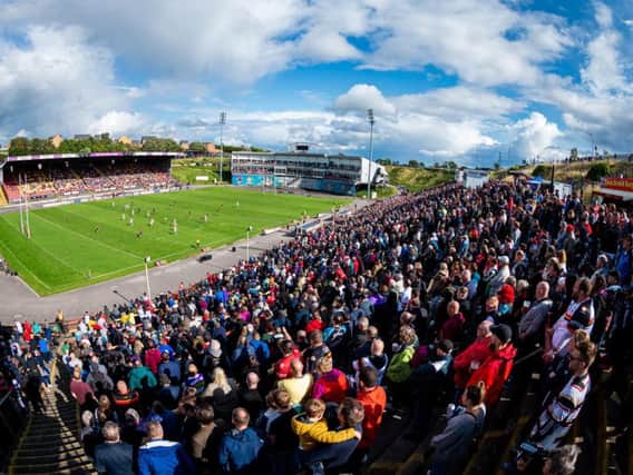 Bradford Bulls fans at the game against Dewsbury Rams last month, dubbed the 'last game at Odsal' as the cash-strapped club departs for Dewsbury in 2020. (PIC: SWPIX)