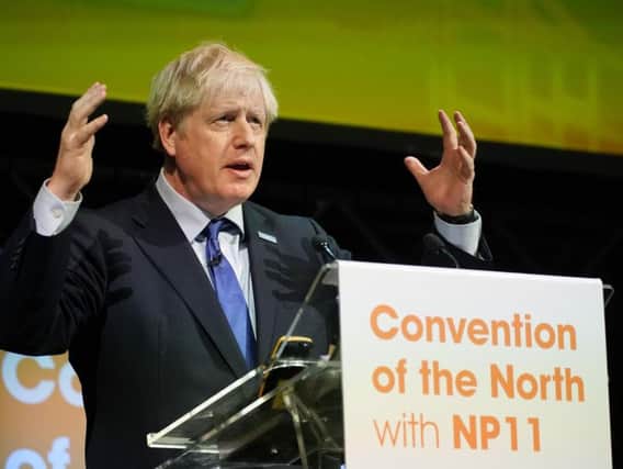Prime Minister Boris Johnson makes a speech at the Convention of the North at the Magna Centre on September 13, 2019 in Rotherham. Photo: Getty
