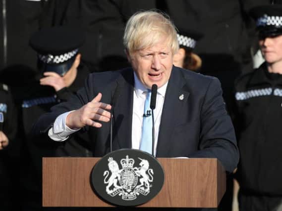 Prime Minister Boris Johnson gives a speech to police officers during a visit on September 5, 2019 in Wakefield, West Yorkshire. Photo: Danny Lawson - WPA Pool/Getty Images