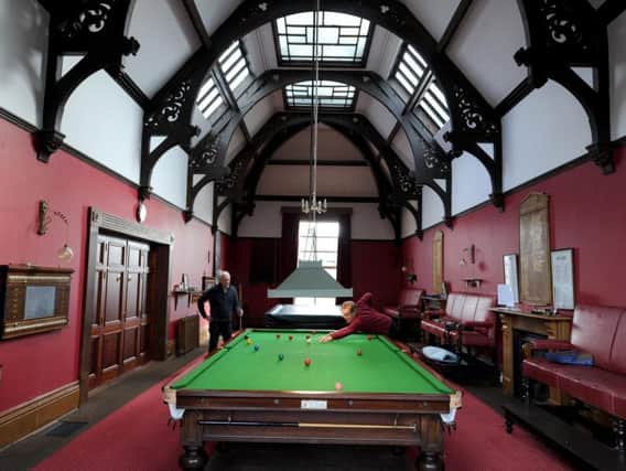 The billiards room at The Harrogate Club