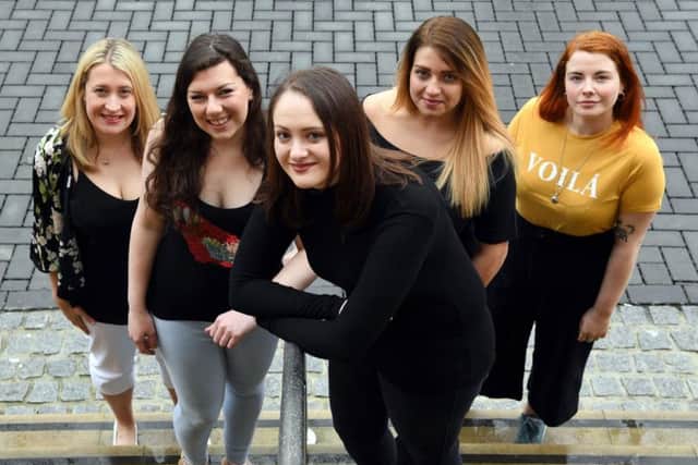 Keisha Meek founded a support group for people in Leeds and wider Yorkshire with endometriosis. From left, Amanda Ward, Melissa Porter, Keisha Meek, Stephanie Jordon and Rosa Nolan-Warren. Picture Jonathan Gawthorpe