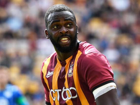 Hope Akpan was on target in Bradford City's 2-1 win at Morecambe. Picture: Getty Images