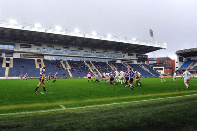 There was a sparse crowd for Yorkshire Carnegie's Championship encounter with Bedford Blues on Sunday. Picture: Steve Riding.