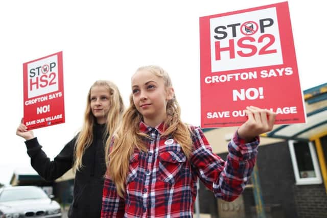 Youngsters voice their opposition to HS2.