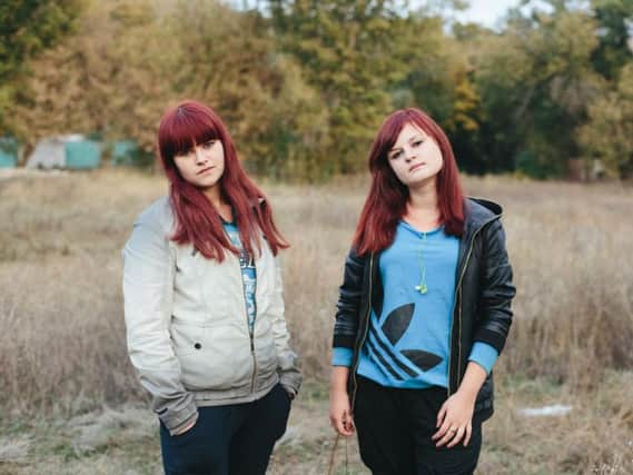 Dasha and Alexandra, students, Druzhkivka, October 2014.