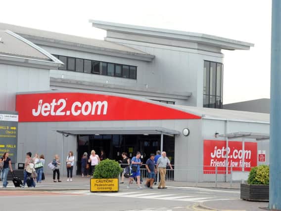 Library image of Jet2.com's base at Leeds Bradford airport.