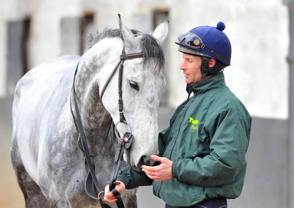 Jockey Danny Cook with Grand National contender Vintage Clouds.