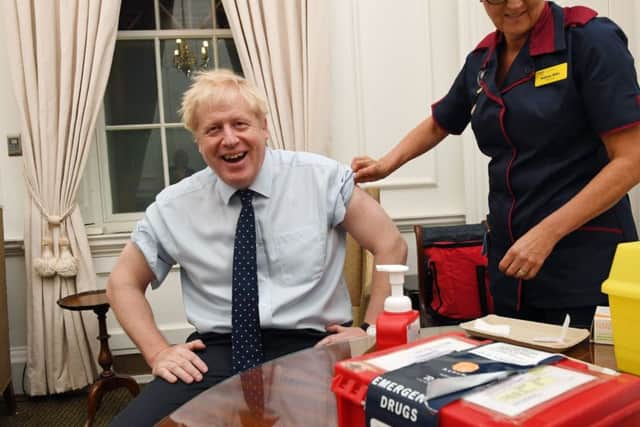 Boris Johnson had a flu jab in 10 Downing Street before the State Opening of Parliament.