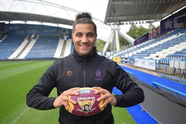 Ashton Golding in his new surroundings. Picture: Huddersfield Giants.