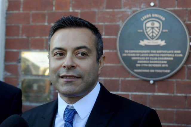 Leeds United owner Andrea Radrizzani unveil a plaque on the 100 anniversary ofd the club forming at tyhe Salem  Chapel near the old Tetley Brewery. (Picture: Tony Johnson)