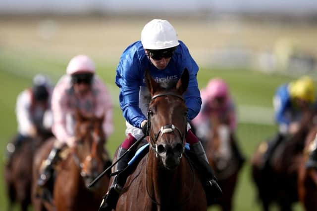 Champion: White Moonlight gives racings golden boy Oisin Murphy another win in the Lettergold British EBF Novice Stakes at Newmarket this month. (Picture: Tim Goode/PA)