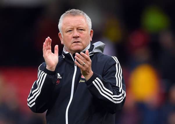 Sheffield United chief Chris Wilder: Thanks the fans.