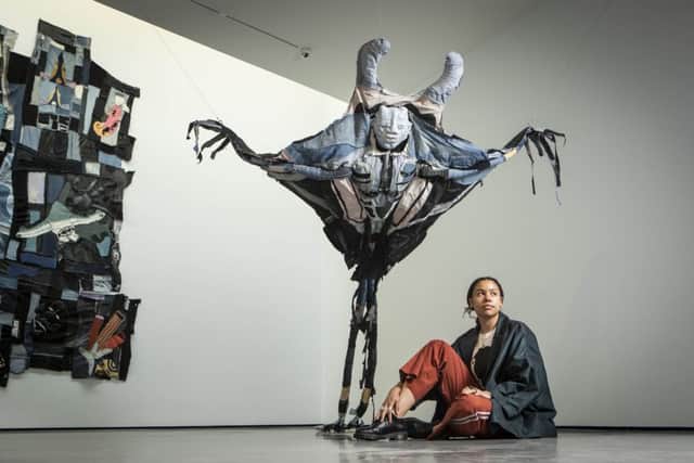 Artist Tau Lewis, aged 26, had her first exhibition in Europe at The Hepworth Wakefield in Yorkshire as part of the Yorkshire Sculpture International