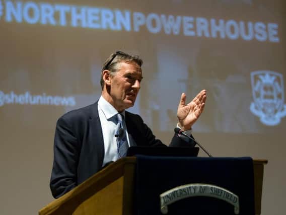 Lord Jim O'Neill gives a speech on the Northern Powerhouse at Sheffield University.