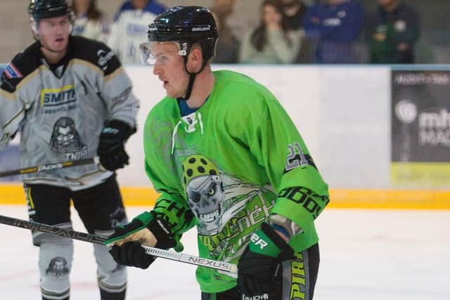 BACK IN STYLE: Bobby Chamberlain returned from a four-match ban with two goals in Hull Pirates' 4-2 win over Leeds Chiefs. Picture courtesy of Tony Sargent.