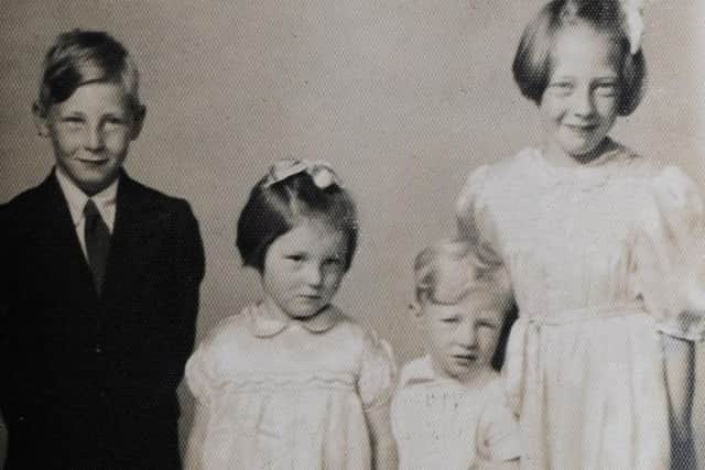 Jean Howarth with her siblings and the evacuee 'Irene', who was sent to live with them.