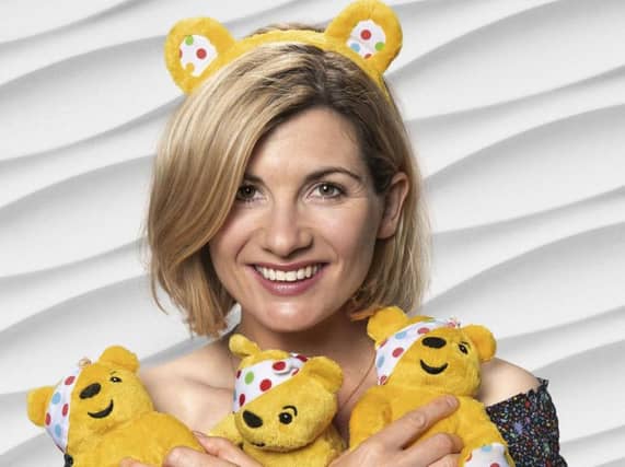 Jodie Whittaker posing for Children in Needs. Credit: BBC/Ray Burmiston/PA Wire.