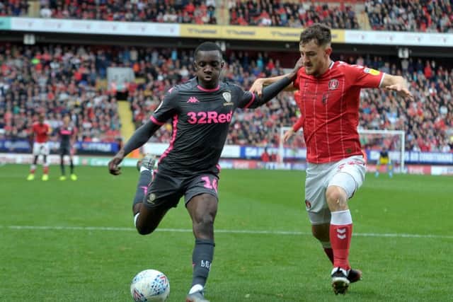 Eddie Nketiah will have to wait until after tonight's trip to Preston North End before making his first Championship start for Leeds. Picture: Tony Johnson.