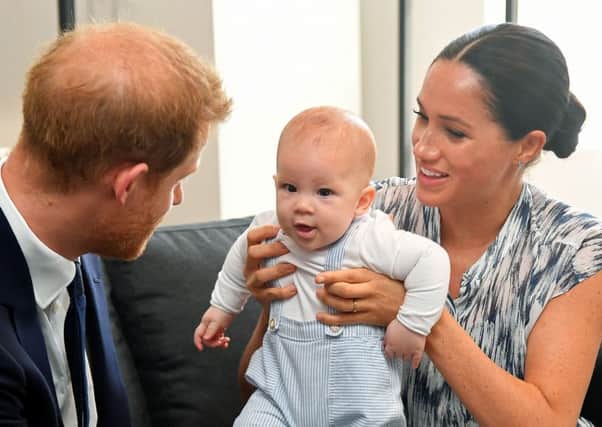 The Duke and Duchess of Sussex, with baby Archie, during their visit to South Africa. Photo: Dominic Lipinski/PA Wire