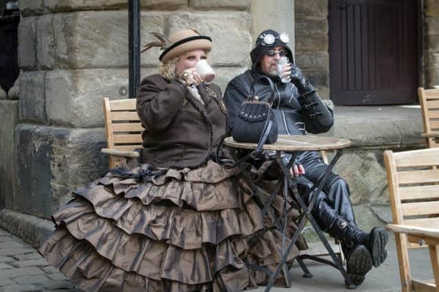 Steampunk and Victorian influences can also be seen in goths' costumes