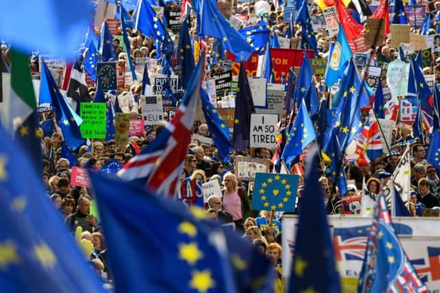 The People's Vote lobby, including supporters from Yorkshire, held a mass demonstration in London on Saturday.