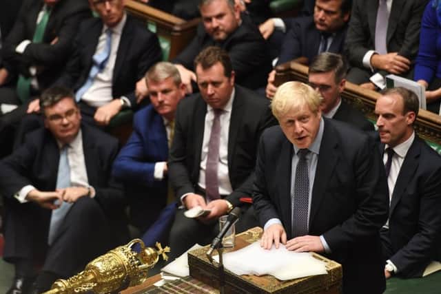 Boris Johnson remains stymied because he leads a minority government.