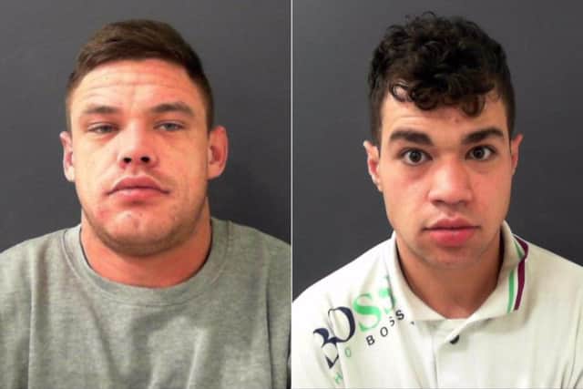 Joseph Lambert (left) and Mohammed Rassidou (right) were jailed for a robbery on a restaurant in Great Ayton, North Yorkshire