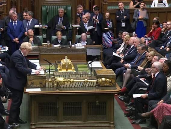 Prime Minister Boris Johnson speaks during Prime Minister's Questions in the House of Commons. Photo: House of Commons/PA Wire
