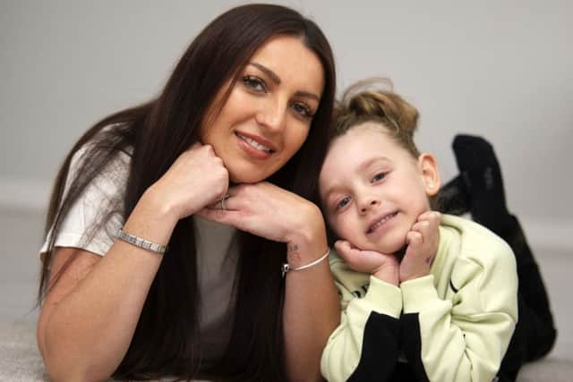 Mayla Hatcher from Woodhouse in South Yorkshire who was diagnosed with severe aplastic anaemia.  Maya with mum Danielle. Picture Scott Merrylees