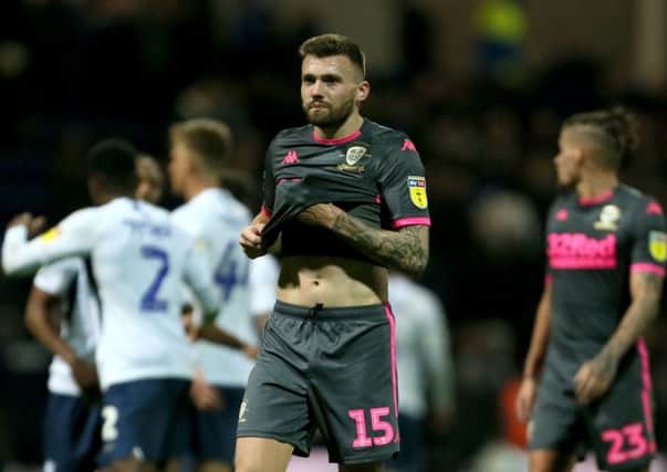 Leeds United's Stuart Dallas at Deepdale on Tuesday night. Picture: Richard Sellers/PA