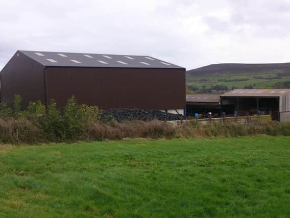 The barn in Coverdale which locals dubbed the giraffe house
