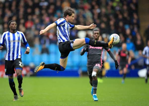 Sheffield Wednesday's Sam Hutchinson in action against Leeds United.