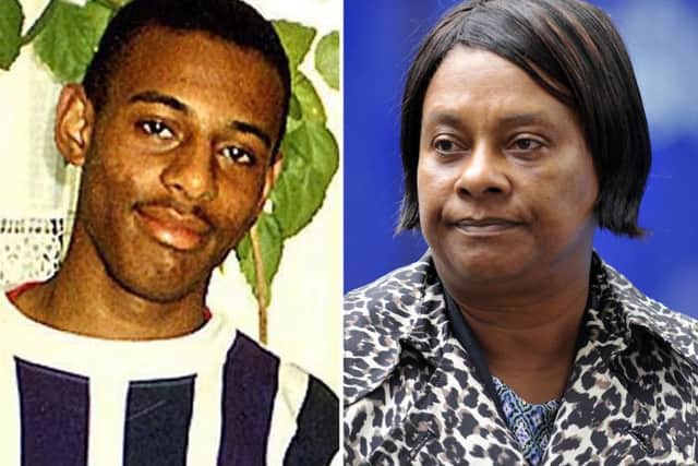 Murdered teenager Stephen Lawrence (left) and his mother Doreen who is now a leading race relations campaigner.