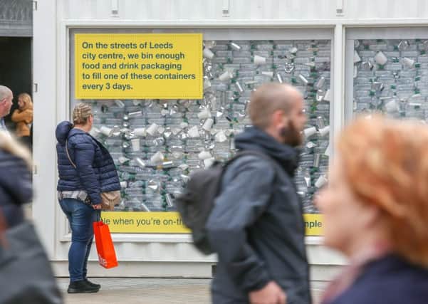 Leeds By Example tackles plastic waste. (Pictures: Hubbub).